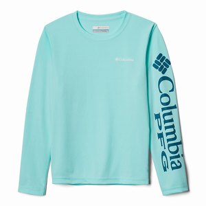 Columbia Camisas PFG Terminal Tackle™ Manga Larga Tee Niña Verdes Claro (721ETLGIV)